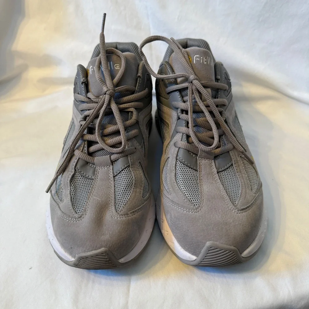 FitVille Rebound Core Mens Walking Shoes Grey Yellow Wide Toe Box 11EW‎ 31910251